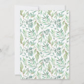 Sweet Bunny Floral krans Pasen Brunch Party Kaart (Achterkant)