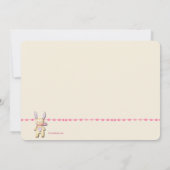 Sweet Bunny Foto geboortedatum Aankondiging (Achterkant)