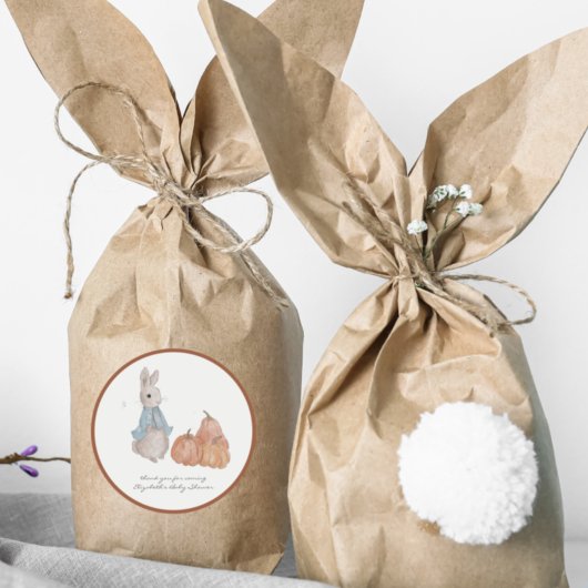 Sweet Bunny Hartelijk dank voor het Baby shower vo Ronde Sticker