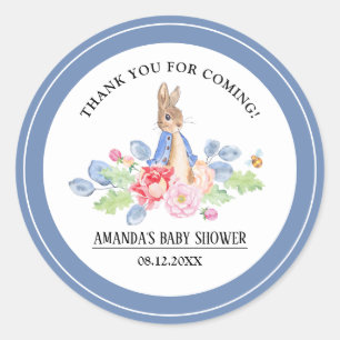 Sweet Bunny Hartelijk dank voor het Baby shower vo Ronde Sticker