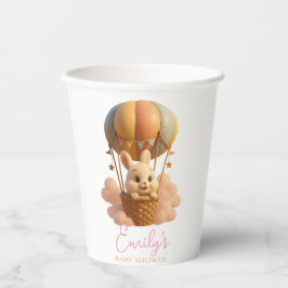 Sweet Bunny Hot Air Ballon met Dromerige Wolken Papieren Bekers