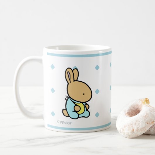 Sweet Bunny, Klassieke Mok met diamantpatroon (Met donut)