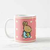 Sweet Bunny, klassieke Mok met een hartpatroon (Links)