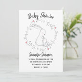 Sweet Bunny Love Gender Neutral Baby shower Kaart (Staand voorkant)