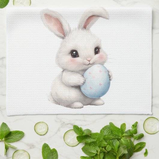 Sweet Bunny met ei keukenhanddoek (Gevouwen)