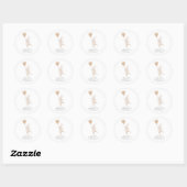 Sweet Bunny met Heart Balloon First Birthday Ronde Sticker (Vel)