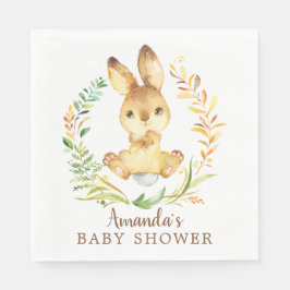 Sweet Bunny Neutral Baby shower Papieren servetten