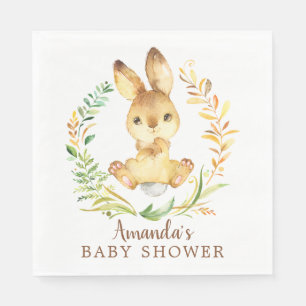 Sweet Bunny Neutral Baby shower Papieren servetten