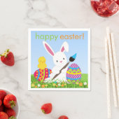 Sweet Bunny Paint Easter Eggs Papieren servetten (Insitu)
