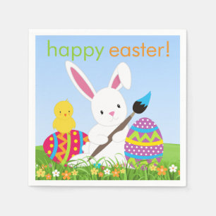 Sweet Bunny Paint Easter Eggs Papieren servetten