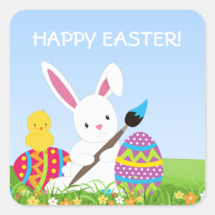Sweet Bunny Paint Paaseieren Stickers
