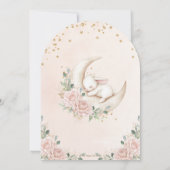 Sweet Bunny Pink Blush Floral Baby shower Arch Kaart (Achterkant)