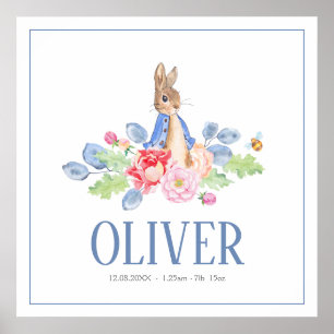 Sweet Bunny Rabbit   Aangepaste naam nieuwe babyge Poster