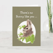 Sweet Bunny Rabbit Fun Birthday Card Kaart (Voorkant)