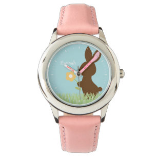 Sweet Bunny Rabbit - Gepersonaliseerd Horloge