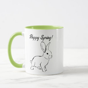 Sweet Bunny Rabbit, Schattigee Lente of Paas Carto Mok