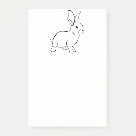Sweet Bunny Rabbit Schattigee Natuur Cartoon Art Post-it® Notes (Voorkant)