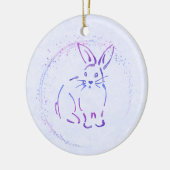 Sweet Bunny Rabbit - Tekst toevoegen aan Waterverf Keramisch Ornament (Links)