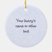 Sweet Bunny Rabbit - Tekst toevoegen aan Waterverf Keramisch Ornament (Achterkant)