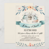 Sweet Bunny Rabbits Couples Douche Uitnodiging (Voorkant / Achterkant)