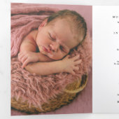 Sweet Bunny "Shining Among Stars" Funeral Program Drieluik Programma (Binnenzijde eerst)