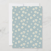 Sweet Bunny Tea Cup Blauwe Baby Douche Uitnodiging (Achterkant)