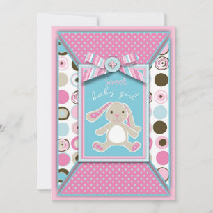 Sweet Bunny-uitnodigingskaart Kaart