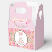 Sweet Bunny Waterverf Flowers Baby shower Bedankdoosjes (Geopend)