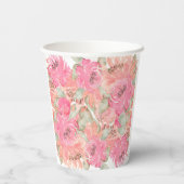 Sweet Bunny Waterverf Flowers Baby shower Papieren Bekers (Achterkant)