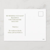 Sweet Bunny Waterverf Planten Eggs Easter Feestdagenkaart (Achterkant)