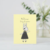 Sweet Bunny Welcome New Baby Kaart (Staand voorkant)