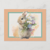 Sweet Bunny & Wildbloemen IV Briefkaart (Voorkant)