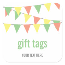 Sweet Bunting Gift Labels, Douches & Feestgunst