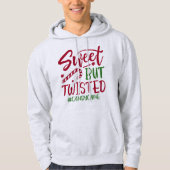 Sweet but Twisted Candy Cane - Grappig kerstfeest Hoodie (Voorkant)