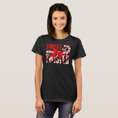 Sweet But Twisted Christmas Candy Cane T-shirt (Voorkant volledig)