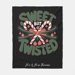 Sweet But Twisted Een Grappige Vakantie Neem op Sn Fleece Deken