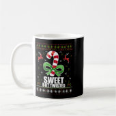 Sweet But Twisted Funny Candy Cane Ugly Christmas  Koffiemok (Links)