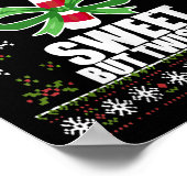 Sweet But Twisted Funny Candy Cane Ugly Christmas Poster (Hoek)