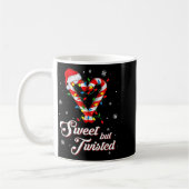 Sweet But Twisted Funny Christmas Candy Cane Xmas  Koffiemok (Links)