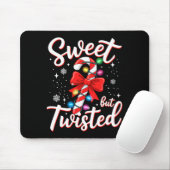 Sweet But Twisted Funny Christmas Candy Cane Xmas  Muismat (Met muis)