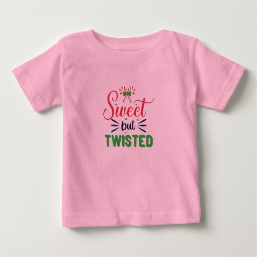 Sweet But Twisted Holiday T-Shirt | Festive Candy  (Voorkant)