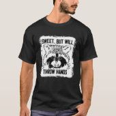 Sweet But Will Throw Hands   1 T-shirt (Voorkant)