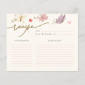 Sweet Butterflies Vrijgezellenfeest Recept Kaart (Voorkant)