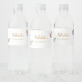 Sweet Butterfly Garden Girl Birthday Party Waterfles Etiket (Flessen)