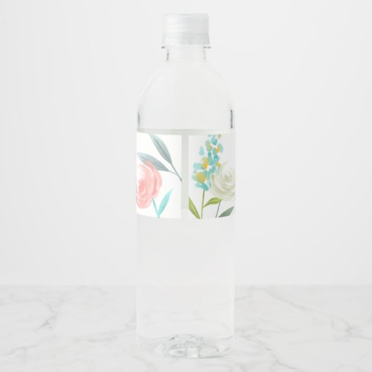 Sweet Butterfly Garden Girl Birthday Party Waterfles Etiket (Achterkant)