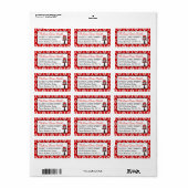 Sweet Cake Adreslabel Rood Etiket (Full Sheet)