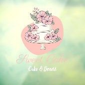 Sweet Cake Bakery Cake & Dessert Logo Raamsticker (Vel 3)