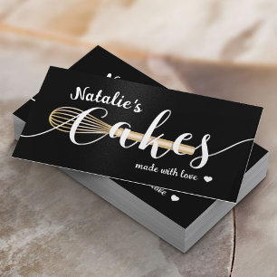 Sweet Cake Bakery Schattigee Typografie Plain Blac Visitekaartje
