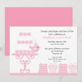 Sweet Cake Birthday Uitnodiging (Voorkant / Achterkant)