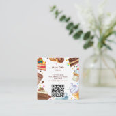 Sweet Cake Business | Cake Shop Kleurrijk Vierkante Visitekaartje (Staand voorkant)